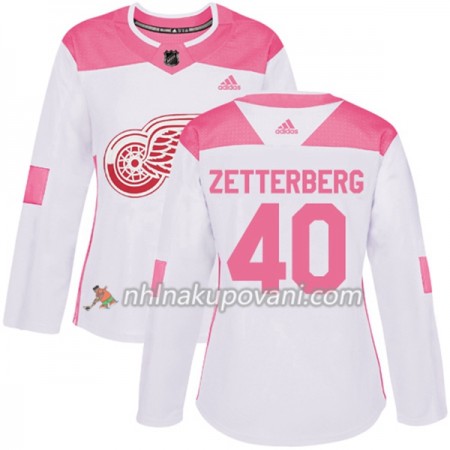 Detroit Red Wings Dresy Henrik Zetterberg 40 Bílá 2017-2018 Adidas Růžová Fashion Authentic - Dámské Detroit Red Wings Dresy Henrik Zetterberg 40 Bílá 2017-2018 Adidas Růžová Fashion Authentic - Dámské